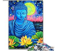 Puzzle Bouddha pour Adolescents, 1000 pièces, activité familiale avec Affiche et fiche de Questions-réponses (à partir de 14 Ans) (26x38cm)