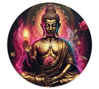 Puzzle Bouddha pour Enfants 1000 pièces Puzzles pour Adultes Puzzles Ronds pour Adultes et Enfants de 12 Ans et Plus (67,5 x 67,5) 1000 pièces