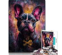 Puzzle Bouledogue français pour Adolescents, 1 000 pièces, Jeux d'activités familiales stimulants, Jouet à Faire soi-même pour décoration Murale (38x26cm)