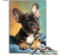 Puzzle Bouledogue Français pour Adolescents 1000 pièces, Jeux de détente pour renforcer l'amour Entre Couples 14 Ans et Plus (26x38cm)
