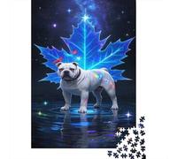 Puzzle Bouledogue Qui 1000 Pièces pour Adultes,Ciel étoilé Fantastique Un Jeu De Dexérité Très Difficile Puzzle en Bois Jeu ÉduChatif Et Stimulant l'art De La Décoration Moderne 1000pcs (75x50cm)