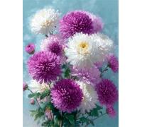 Puzzle Bouquet de chrysanthèmes Violets de 90 Pièces pour Adultes, Puzzles 90 pièces Adultes, Jigsaw Puzzle d'art pour Défi, Puzzles Coloré à Faire soi-même pour la Décoration de la Maison