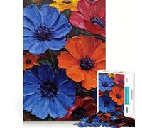 Puzzle Bouquet de Fleurs Vibrantes pour Adolescents 1000 Pièces Jeu Stimulant l'esprit Assemblage Solide et Sécurisé Activité de Partage en Famille (38x52cm)