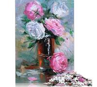 Puzzle Bouquet de Roses 1000 Pièces pour Adolescents Cadeaux Puzzles en Papier pour Adultes Puzzles Jeu Éducatif Défi Jouet 38x26cm/1000pcs
