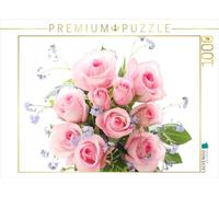 Puzzle · Bouquet de Roses avec des Myosotis | Les joies de l'été · 1000 pièces · Format assemblé 64 × 48 cm · CALVENDO Puzzle