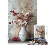 Puzzle Bouquet d'orchidées Blanches 1000 pièces pour Adolescents Stimule la réflexion et l'agilité Passe-Temps agréable et sécurisé Cadeau de Noël idéal (50x75cm)