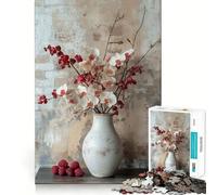 Puzzle Bouquet d'orchidées Blanches pour Adultes,1000 pièces,Jeu de Concentration,découpe de précision,Bords Lisses,défi Amusant pour Passer Le Temps (50x75cm)