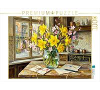 Puzzle · Bouquet printanier de jonquilles et de Fleurs à la lumière de la | fenêtre · Un bouquet printanier aux couleurs vives, composé de… · 1000 pièces · Format assemblé 64 × 48 cm · CALVENDO Puzzle