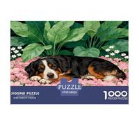 Puzzle Bouvier Bernois 1000 Pièces pour Adultes Et Enfants, Jeu De Société Convivial, Casse-tête Fleurs Roses, DéCoration, Idée Cadeau 38x26cm/1000pcs