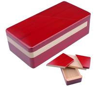 Puzzle Box Red Natrual Bozzle Box Puzzle Teaser Conteneur de Cadeau de Bijoux Secret pour la Surprise de Noël, Jouets