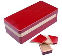 Puzzle Box Red Natrual Wood Puzzle Box Cerveau Conteneur de Bijoux Secret pour Les Vacances Surprise de Noël en Bois