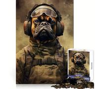 Puzzle Boxer Soldat 1000 Pièces pour Adolescents Exercice Cognitif Doux Bords sans Arêtes Cadeau Significatif (38X26CM)