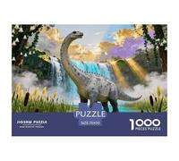 Puzzle Brachiosaure 1000 Pièces pour Adultes Et Enfants, Plaisir Partagé en Famille, Jeu Éducatif, Casse-tête Waterfall Humide, Home Decor, Cadeau Enfant 70x50cm/1000pcs