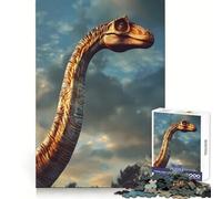Puzzle Brachiosaure Préhistorique Difficile pour Adultes 1000 Pièces Renforce la Mémoire Soulagement du Stress Bordure Premium Pièce d'art 38x52cm