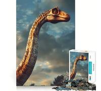 Puzzle Brachiosaure Préhistorique pour Adolescents 1000 Pièces Améliore la Mémoire Amusant et Calme Bords Précis Cadeau Artistique 38x26cm