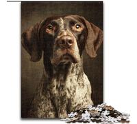 Puzzle Braque Allemand pour Adolescents 1000 pièces, Jeux Amusants, décoration Murale, Cadeaux d'anniversaire et de Noël Uniques (50x75cm)