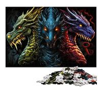Puzzle Brave Dragon 1000 pièces pour Adultes, idéal pour Les réunions de Famille, Les Anniversaires et Les Vacances 50x75cm / 19,68x29,52 Pouces