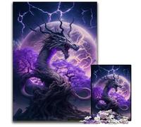 Puzzle Brave Dragon 1000 pièces Puzzle Impossible pour Adultes Parfait pour Les Cadeaux d'anniversaire, de Noël et d'halloween 50x75cm/19,68x29,52 Pouces