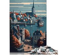 Puzzle Brest Pixel Art, Jouets de décompression, Puzzle en Carton 100% recyclé pour Adultes et Adolescents, Cadeau de fête des pères, 1 000 pièces (26 x 38 cm)
