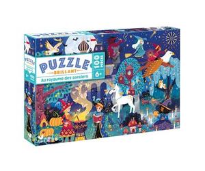 Puzzle brillant Au royaume des sorciers - 100 pièces - Léa Fabre - Deux Coqs D'or - Boîte ou accessoire - Jeux livres objets