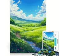 Puzzle Brise de la Vallée Verdoyante 1000 Pièces Jeu de mémoire et de Stimulation intellectuelle Bords Lisses,Assemblage Parfait Une façon Amusante d'occuper Les Heures vides (38x52cm)