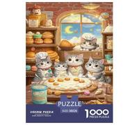 Puzzle British Shorthair Chat 1000 Pieces pour Adultes,Style Cartoon Un Jeu De Dexérité Très Difficile Puzzle ÉduChatif Et Stimulant l'art De La Décoration Moderne 38x26cm/1000pcs