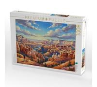 Puzzle · Bryce Canyon mit Hund erkunden | Als Gemälde · 1000 pièces · Format assemblé 64 × 48 cm · CALVENDO Puzzle