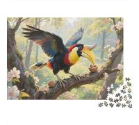 Puzzle BUC Cornu 1000 Pieces pour Adultes,Écologie de forêt Tropicale Humide Un Jeu De Dexérité Très Difficile Puzzle Jeu Éducatif l'art De La Décoration Moderne 1000pcs (75x50cm)