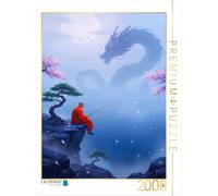 Puzzle · Buddhistischer Mönch und Drachen | 2000 pièces · Format assemblé 90 × 67 cm · CALVENDO Puzzle