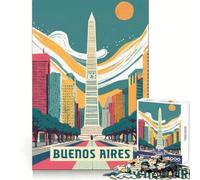 Puzzle Buenos Aires 1000 pièces pour Adolescents Détente et créativité Idéal pour Un Cadeau de Saison (38x52cm)