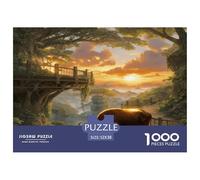 Puzzle Buffle d'Afrique 1000 Pièces pour Adultes Et Enfants, Jeu De Société Convivial, Casse-tête Giant Arbre Vallée, Home Decor, Cadeau Adulte 52x38cm/1000pcs