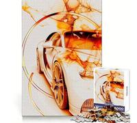 Puzzle Bugatti sur marbre pour Adultes,1000 pièces,entraînement de la mémoire,évasion sereine,découpe Impeccable,Cadeau d'anniversaire (50x75cm)