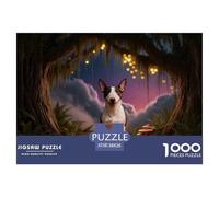 Puzzle Bull Terrier 1000 Pièces pour Adultes Et Enfants, Plaisir Partagé en Famille, Jeu ÉduChatif, Puzzle Arbre Ancien, Décoration Intérieure, Cadeau Famille 38x26cm/1000pcs