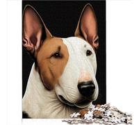 Puzzle Bull Terrier Dog 1000 pièces Puzzles pour Adultes et Enfants à partir de 12 Ans Puzzles en Bois Puzzle éducatif d'apprentissage 75x50cm