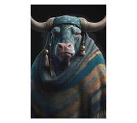Puzzle Bull Wearing Schall pour Adultes, 1000 PCS