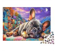 Puzzle Bulldog 1000 pièces Carton résistant pour Adolescents 12-18 Ans, activité après l’école, Stimulant, 52x38cm
