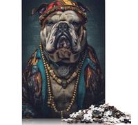 Puzzle Bulldog El Jefe, Puzzle rectangulaire en Papier Rigide, Difficile, pour Adultes et Enfants, Cadeau Unique, 1000 pièces (26 x 38 cm)