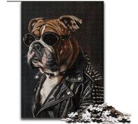 Puzzle Bulldog en Manteau, 1000 pièces pour Adolescents, Un défi Difficile à réaliser, à Offrir à Toute la Famille (50x75cm)