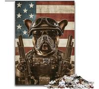 Puzzle Bulldog Forces Spéciales 1000 pièces pour Adultes et Adolescents, Jeu Stimulant et Familial avec Affiche et fiche de Questions-réponses Assorties (Taille 26x38cm)