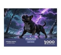 Puzzle Bulldog françaisge 1000 Pieces pour Adultes,Forêt sous Orage Un Jeu De Dexérité Très Difficile Puzzle Éducatif Et Stimulant l'art De La Décoration Moderne 70x50cm/1000pcs