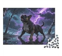 Puzzle Bulldog françaisge 1000 Pieces pour Adultes,Forêt sous Orage Un Jeu De Dexérité Très Difficile Puzzle Éducatif Et Stimulant Un Jeu Cadeau Original 1000pcs (75x50cm)