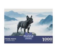 Puzzle Bulldog françaisge Composé De 1000 Pièces pour Adultes,Scène de Paysage en Encre de Chine Un Jeu De Dexérité Très Difficile Puzzle D'intelligence 38x26cm/1000pcs