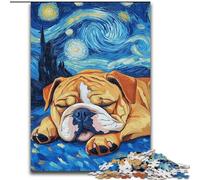 Puzzle Bulldog Night Sky 1000 pièces pour Adolescents, Jeu Stimulant, Chaque pièce est Unique - Jeu Familial Stimulant (50x75cm)