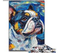 Puzzle Bulldog Night Sky 1000 pièces pour Adultes, Cadeaux, Jouets addictifs pour la décoration de la Maison (50x75cm)