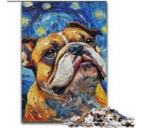 Puzzle Bulldog Night Sky 1000 pièces pour Adultes et Adolescents, à partir de 14 Ans Idées Cadeaux pour améliorer la mémoire (50x75cm)