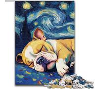 Puzzle Bulldog Night Sky 1000 pièces pour Adultes et Adolescents, Cadeau d'anniversaire idéal pour Un Moment de détente, décoration Murale pour Les 14 Ans et Plus (50x75cm)