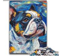 Puzzle Bulldog Night Sky pour Adultes 2000 pièces, pour Les 14 Ans et Plus, Casse-tête, Jeux en Famille, Cadeaux d'anniversaire de Noël (70x100cm)