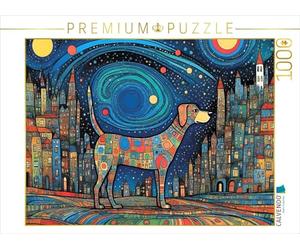 Puzzle · Bunter Hund - Les rêves sont colorés et Parfois très Proches | Puzzle délicieusement loufoque d'un chien coloré · 1000 pièces · Format assemblé 64 × 48 cm · CALVENDO Puzzle