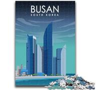 Puzzle Busan Corée du Sud 1000 pièces pour Adultes et Adolescents, Jeu Stimulant, idéal comme Cadeau pour Toute la Famille (1000 pièces, 26x38cm)