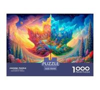 Puzzle Cabane Clair de Lune 1000 Pièces - Puzzle Chaumière au Bord d’Un Lac Clair de Lune en Papier Recyclé pour Adultes, Jeu Éducatif et Défi, Décoration Murale, Cadeau, 70x50cm